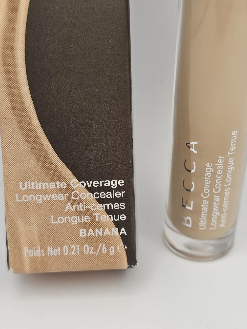NEW BECCA Ultimate Coverage Longwear Concealer - Banana (Beige) 0.21 oz
